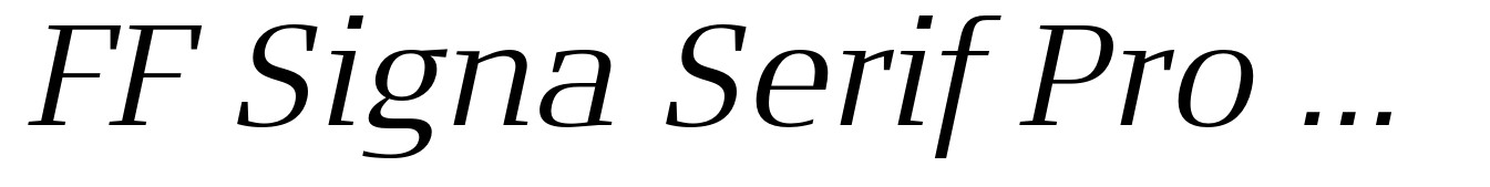 FF Signa Serif Pro Light Italic